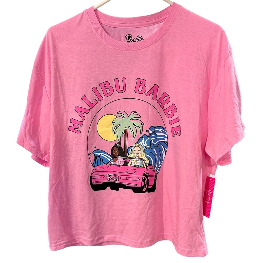 🦋Malibu Barbie Pink Cropped Tee Size-XL